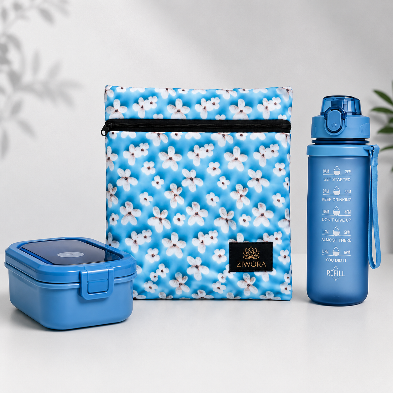 Ziwora Blue Jasmine Lunch Pouch